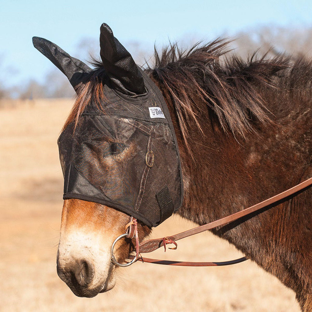 Cashel Quiet-Ride Fly Mask with Ears for Mules & Donkeys, Riding Comfort