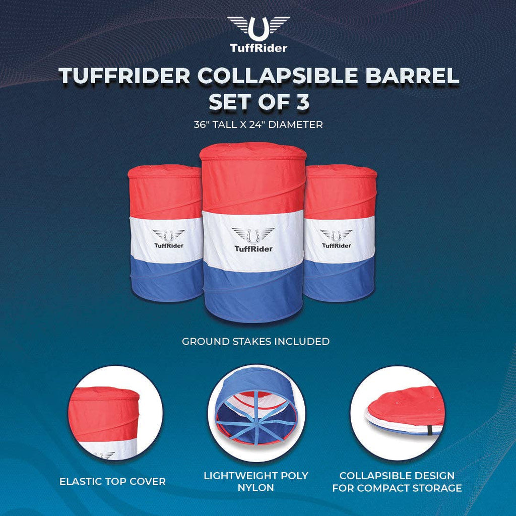 TuffRider Collapsible Barrel Set of 3: Lilac/Hot Pink/Teal / STD