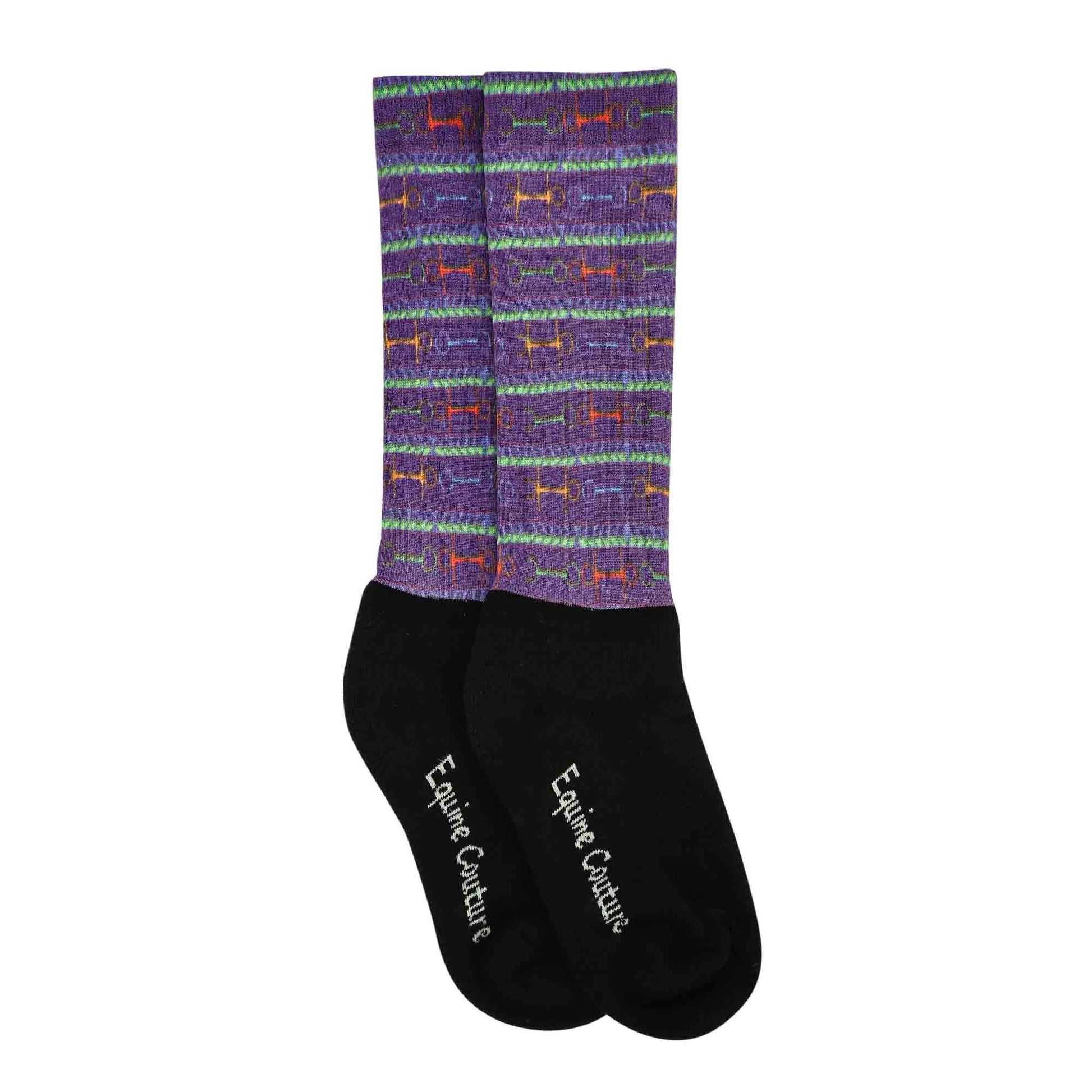 Equine Couture Children'S OTC Boot Socks- Neon Bits: STD