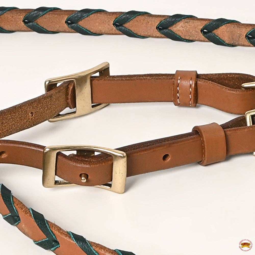 8 Feet Western Horse Leather Laced Barrel Roper Reins