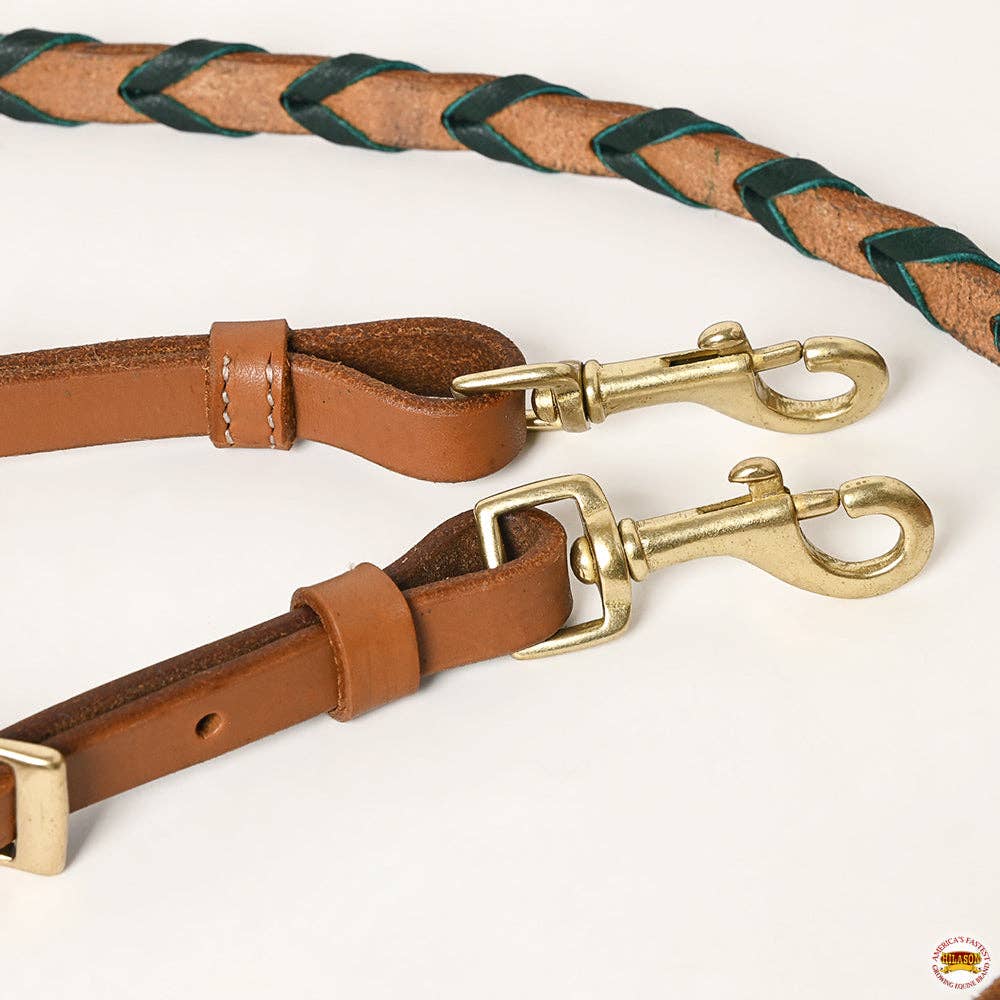8 Feet Western Horse Leather Laced Barrel Roper Reins