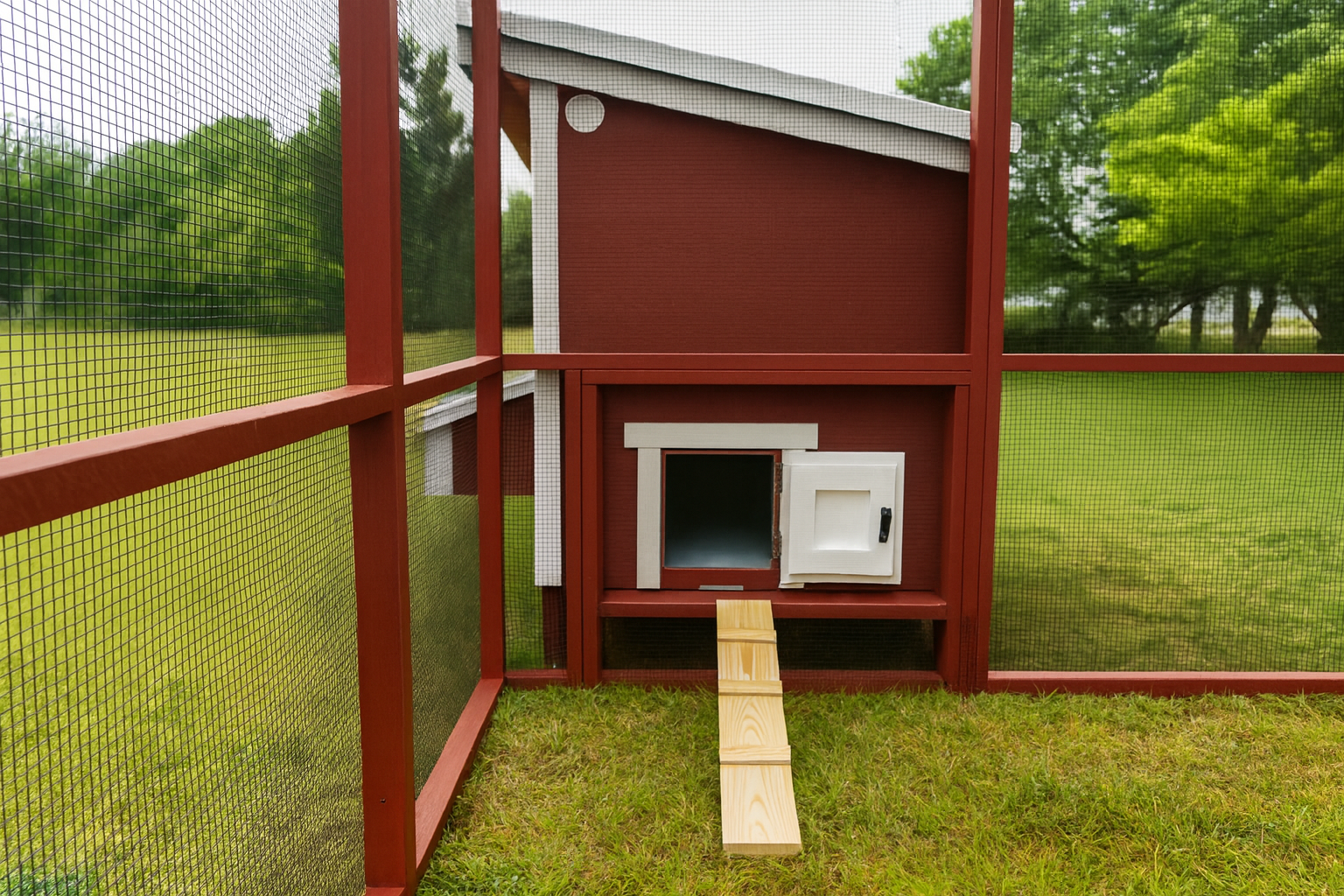 Wooden 8 Ft. Chicken Run (8’W X 8’L X 6’3”H)