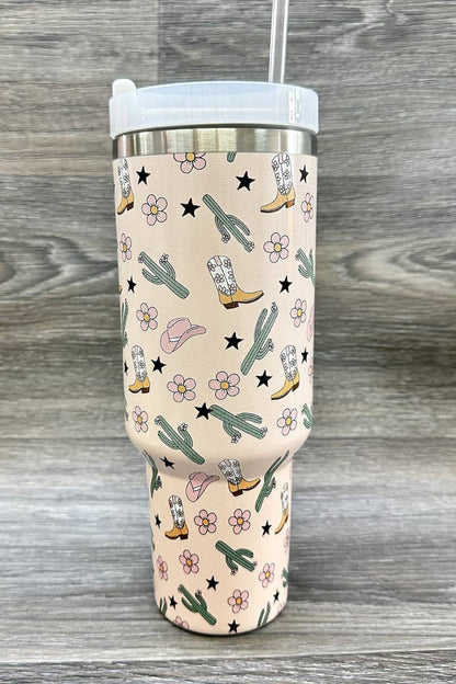 CACTUS BOOTS STAINLESS STEEL TUMBLERS CUP 40oz