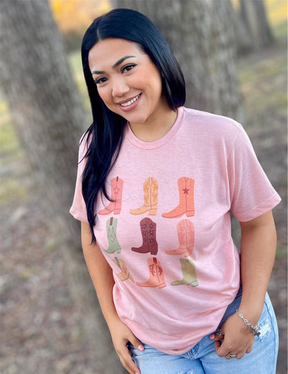 Colorful Cowgirl Boots (T-Shirt)