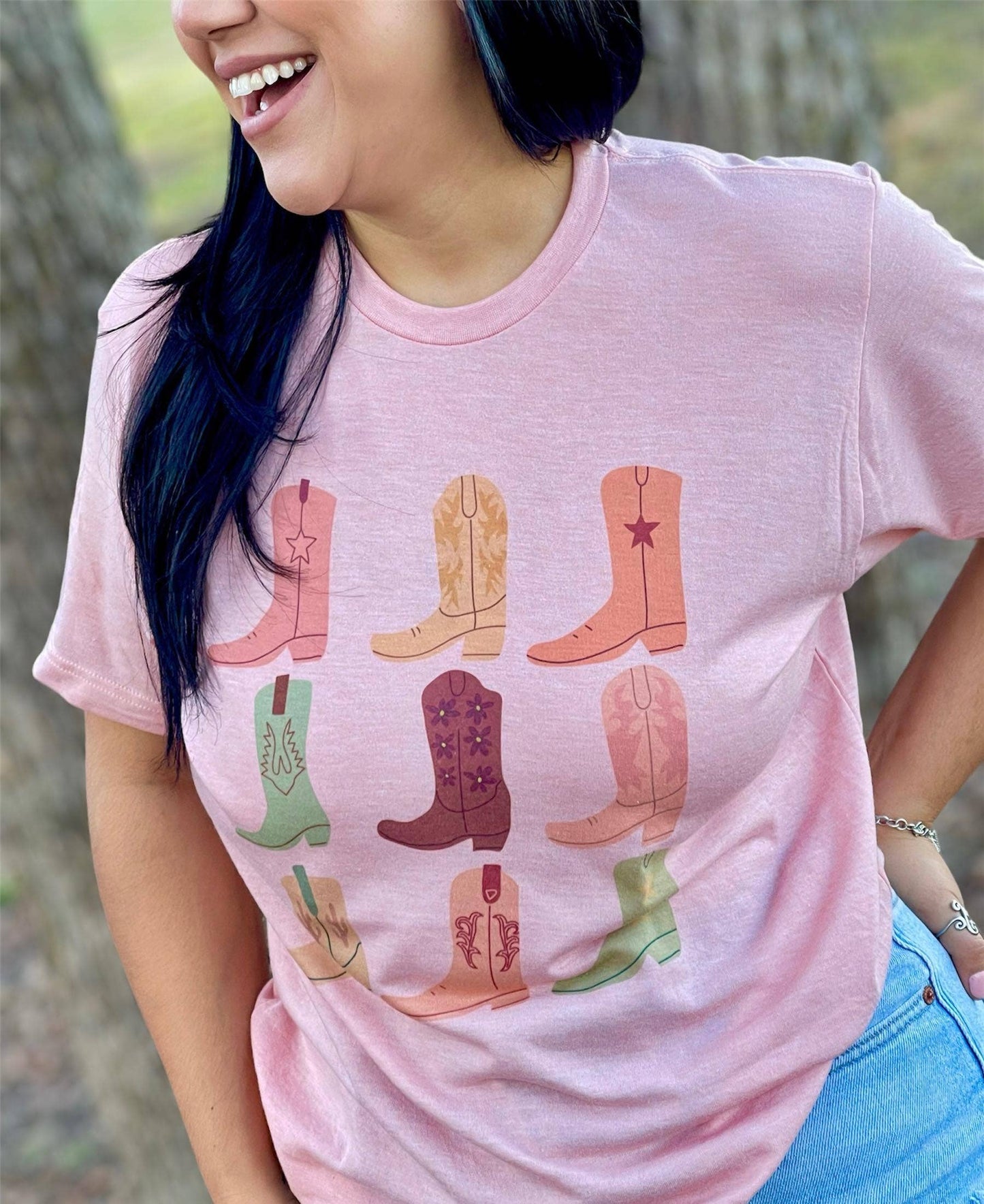 Colorful Cowgirl Boots (T-Shirt)