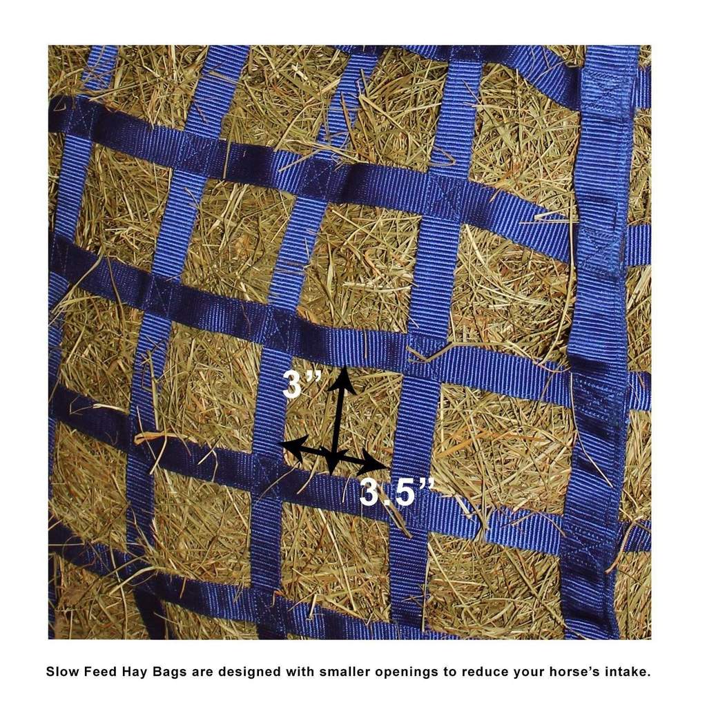 Easy Feeder 4 Sided Hay Bag – 3.5" x 3" Rectangular Openings – Moderate Slow Feed – 1-Year Warranty | Patented Design
