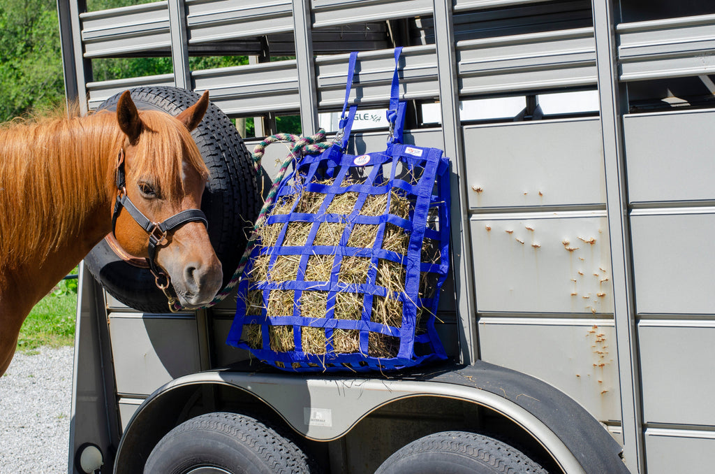 Easy Feeder 4 Sided Hay Bag – 3.5" x 3" Rectangular Openings – Moderate Slow Feed – 1-Year Warranty | Patented Design