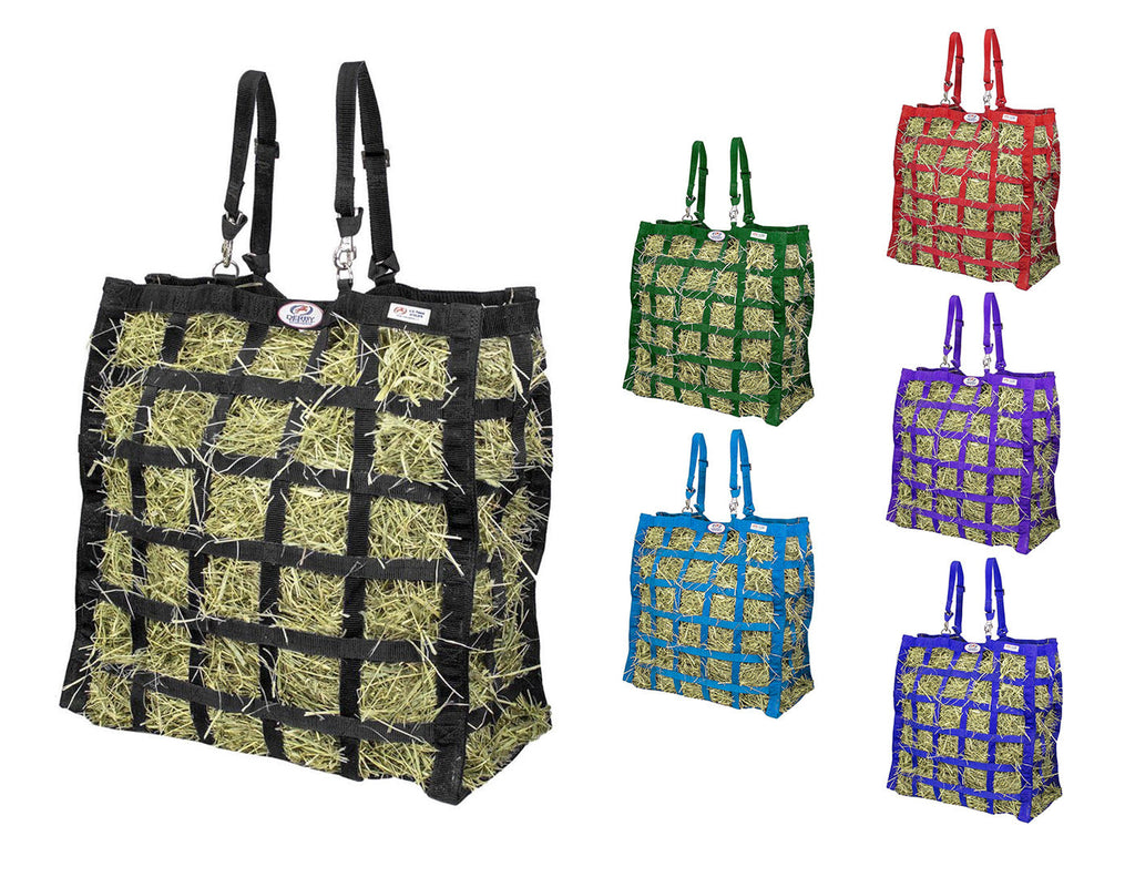 Easy Feeder 4 Sided Hay Bag – 3.5" x 3" Rectangular Openings – Moderate Slow Feed – 1-Year Warranty | Patented Design