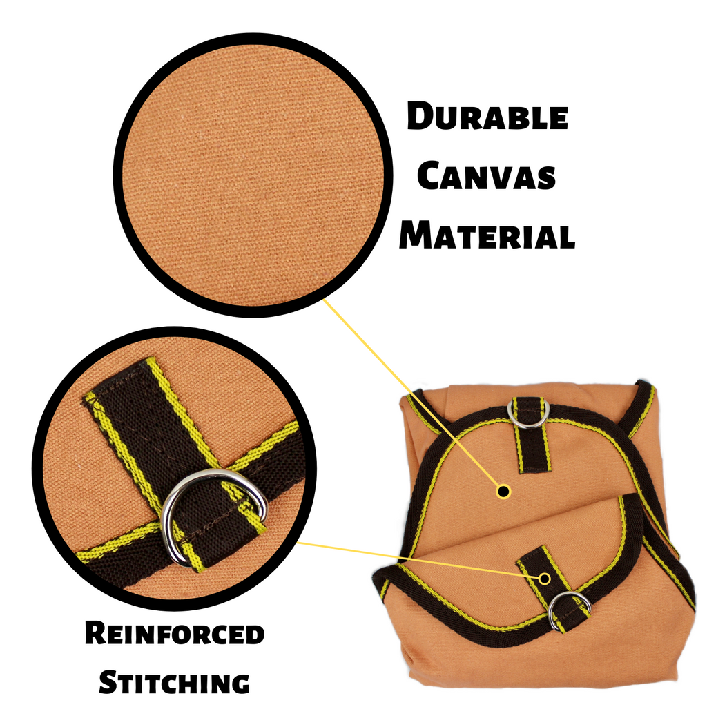 Tahoe Tack Pair of 2 Extra Wide 19" x 12" x 20" with 7" Diameter Circular Opening Canvas Hay Bags for Horses and Livestock Fits 3-4 Large Flakes of Hay