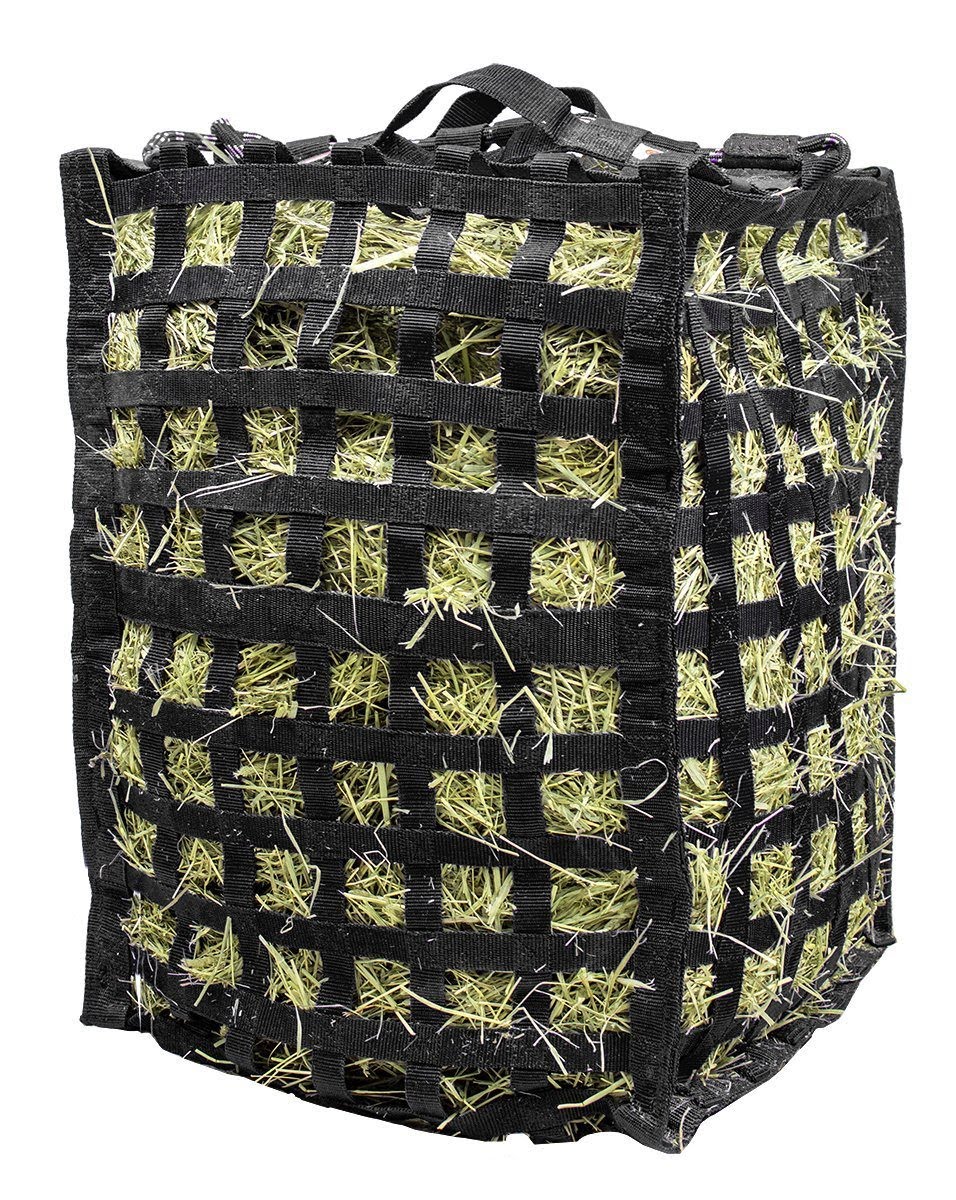 Natural Grazer 4-Sided Slow Feeder Horse Hay Bag – 1.75" Square Openings – Limited Hay Access | Patented Design – 1-Year Warranty