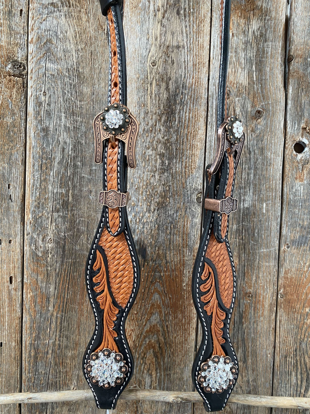 Leaf Scalloped Clear One Ear & Breastcollar #OEBC424