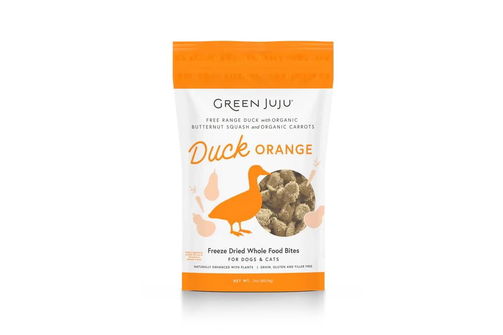 Green Juju Freeze Dried Duck Orange Whole Food Bites (3OZ)