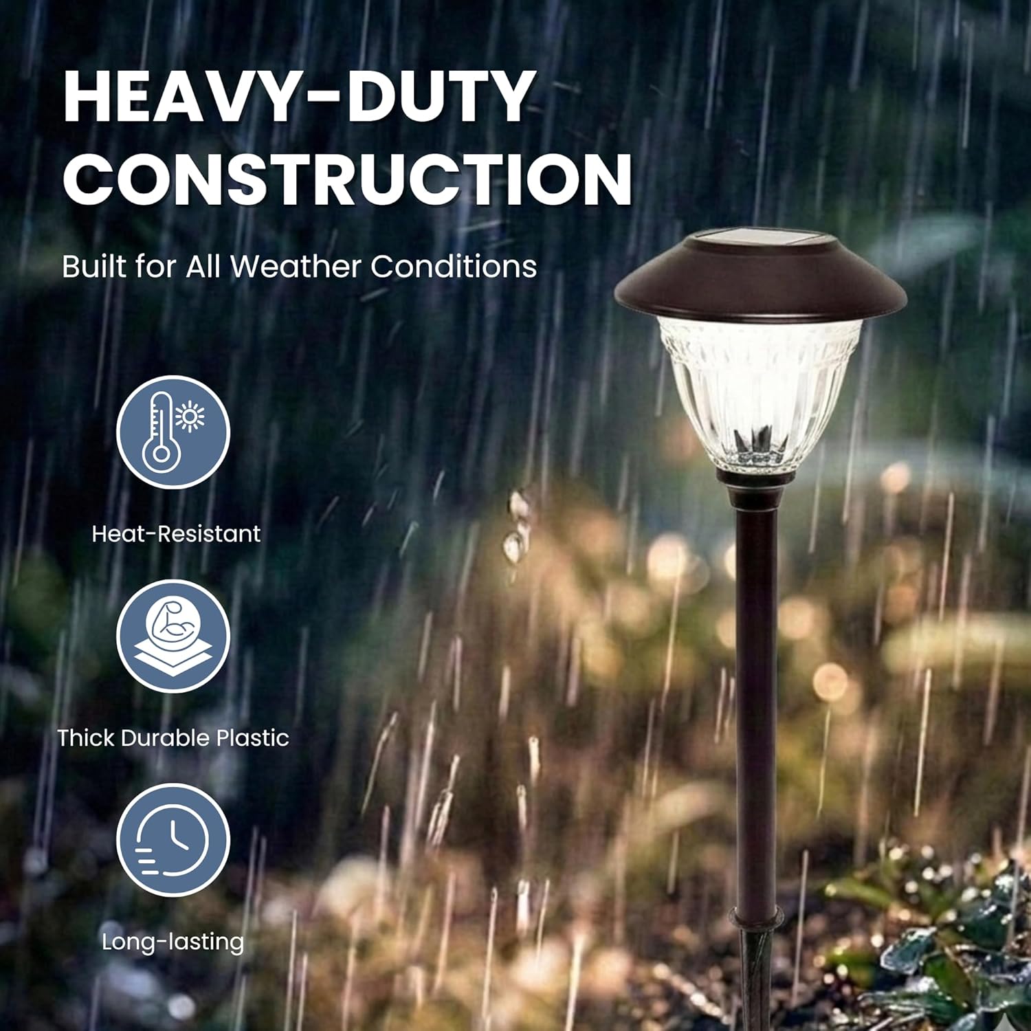 Energizer 10 Pack Solar LED Pathway Lights Outdoor-Stainless Steel