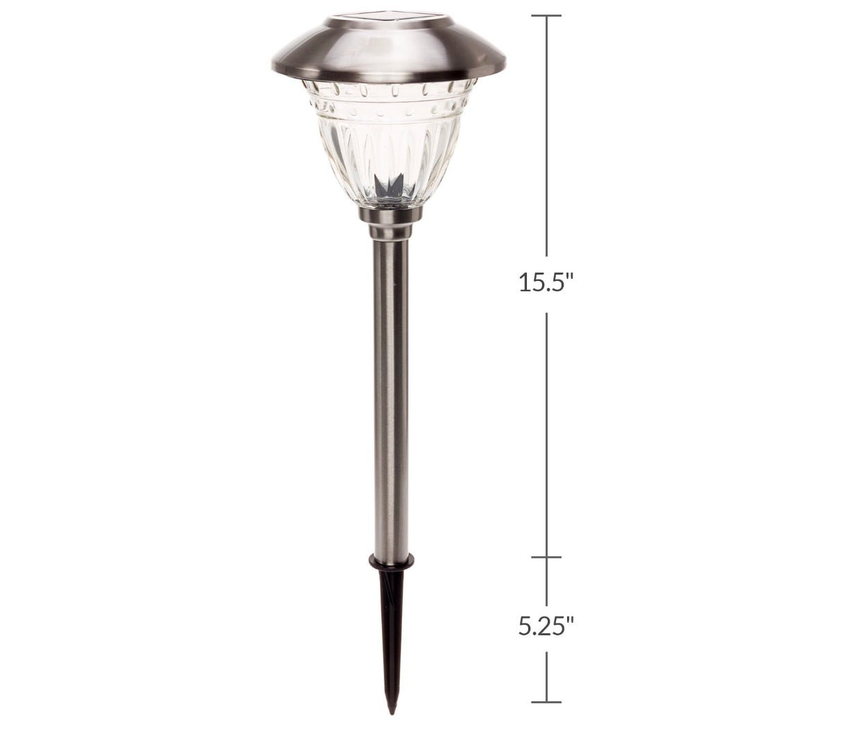 Energizer 10 Pack Solar LED Pathway Lights Outdoor-Stainless Steel