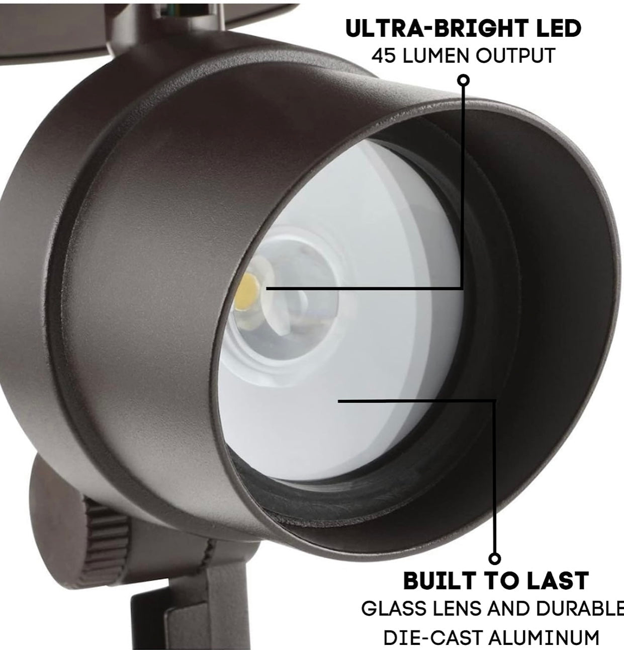 Energizer 2 Pack Spot Light Solar 45-Lumen Metal Outdoor Waterproof LED Landscape