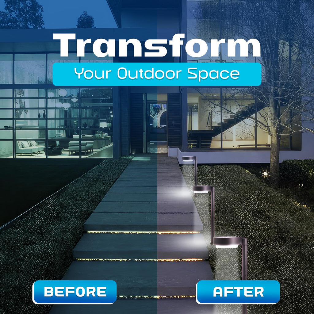 Energizer 20 Lumen Set of 4 Down light Aluminum Solar Pathway Lights