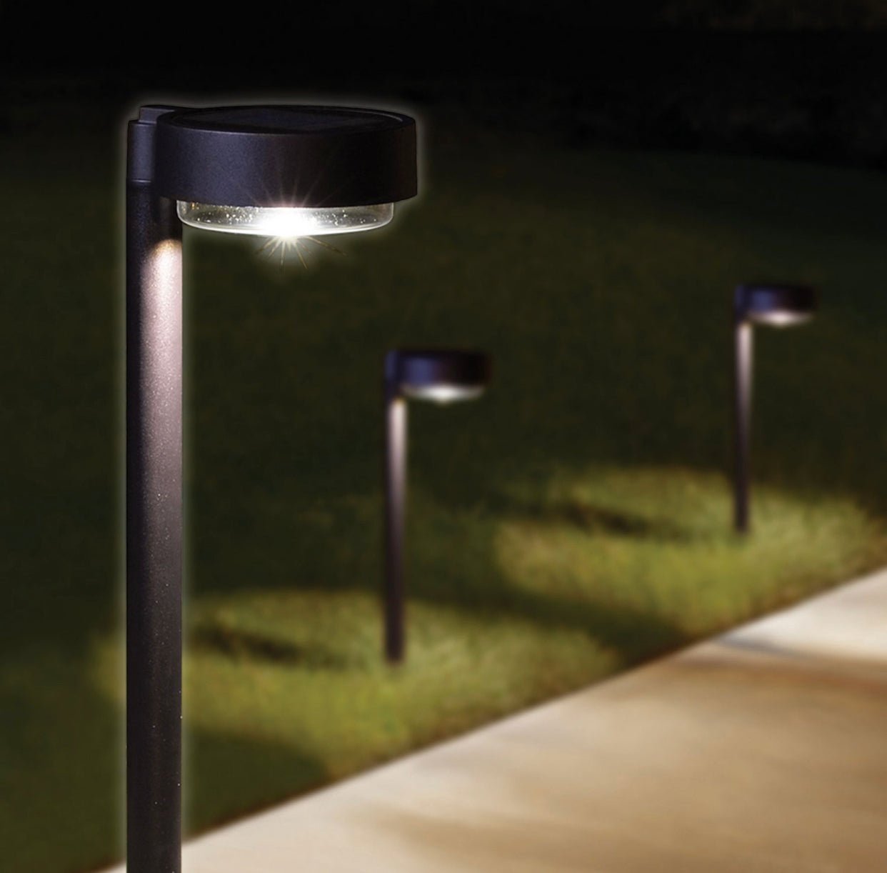 Energizer 20 Lumen Set of 4 Down light Aluminum Solar Pathway Lights