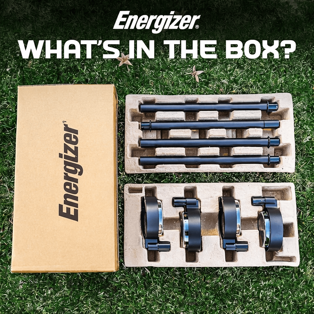 Energizer 20 Lumen Set of 4 Down light Aluminum Solar Pathway Lights