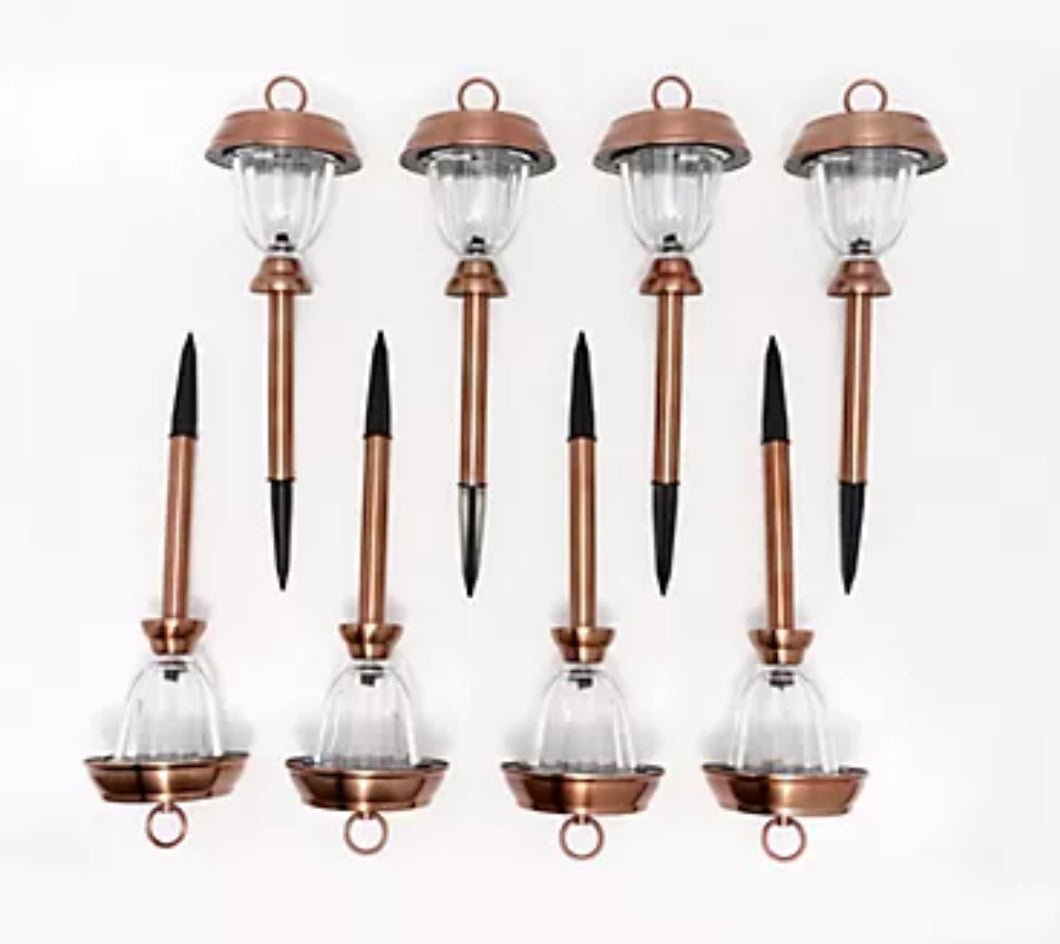 Energizer 8 Pack 3-in-1 Solar Pathway Lights with 360-degree 15 Lumen