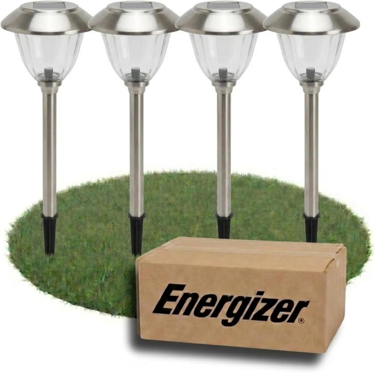 Energizer 8 Pack Color On Demand Solar Pathway Lights Outdoor-Stainless Steel(5 Colors)