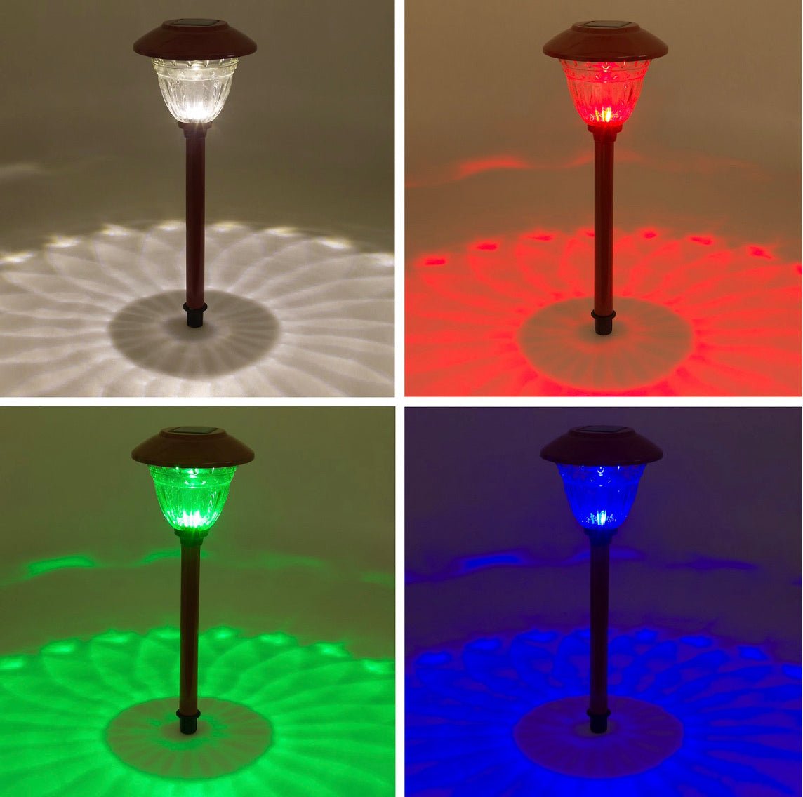Energizer 8 Pack Color On Demand Solar Pathway Lights Outdoor-Stainless Steel(5 Colors)