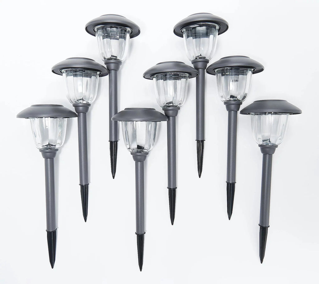 Energizer 8 Pack Color On Demand Solar Pathway Lights Outdoor-Stainless Steel(5 Colors)