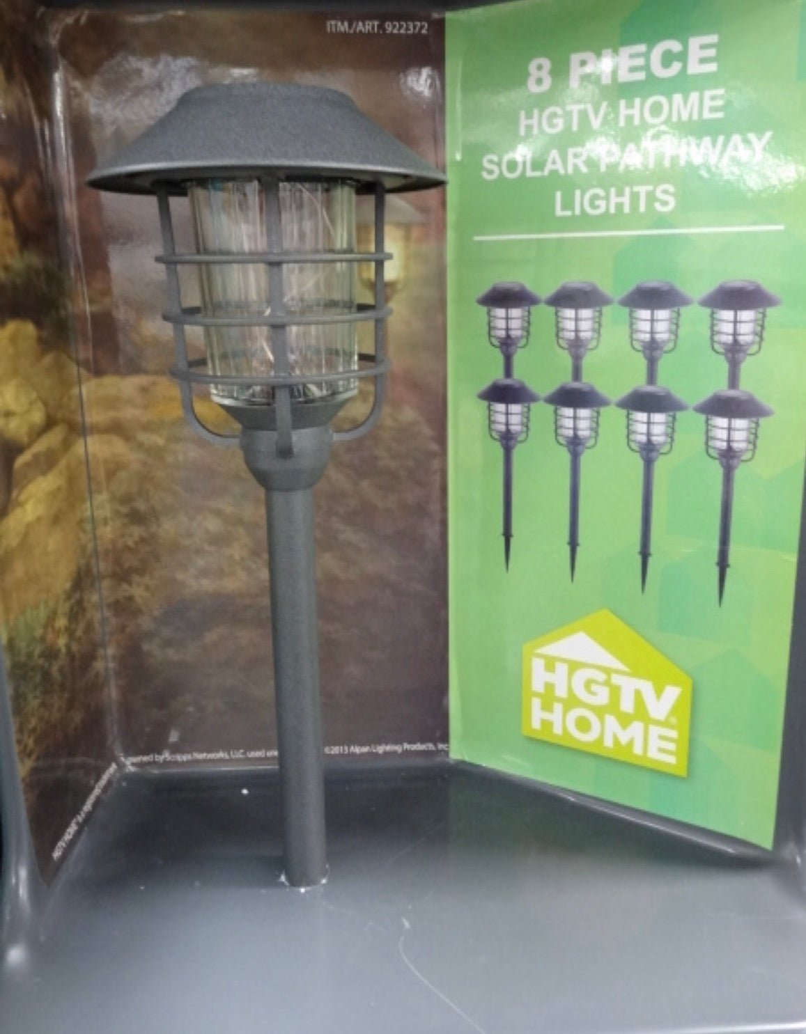 Energizer (SmartYard) 8-Pack Solar Pathway Lights – 10 Lumen Warm White LED, Aluminum & Glass, Dusk-to-Dawn Outdoor Landscape Lights