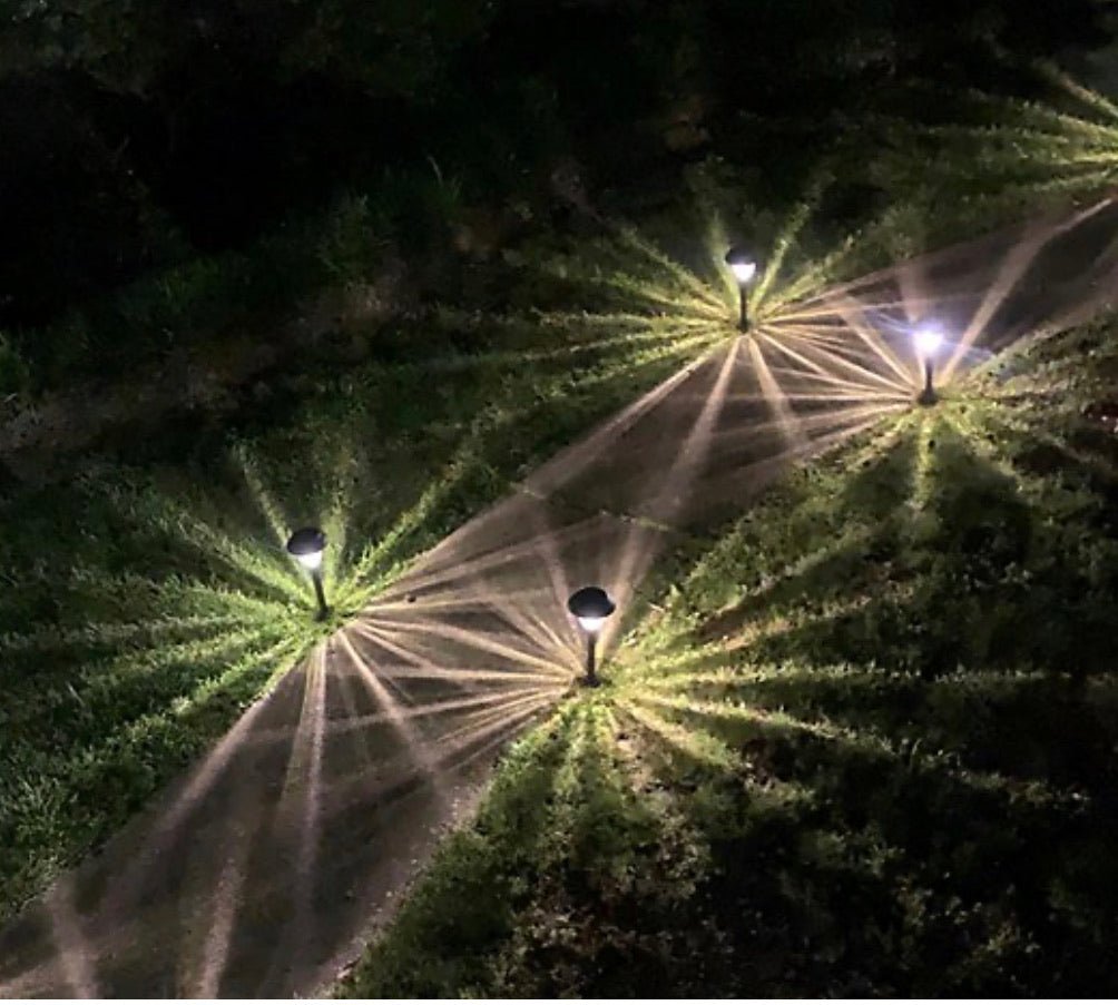 Enerigizer 10 Pack Solar Pathway LED Lights Outdoor 15 Lumen-Stainless Steel(Silver)