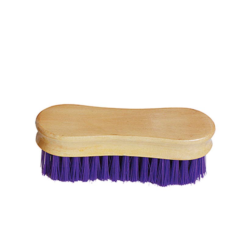 TuffRider Stiff Face Brush With Wooden Grip: Black