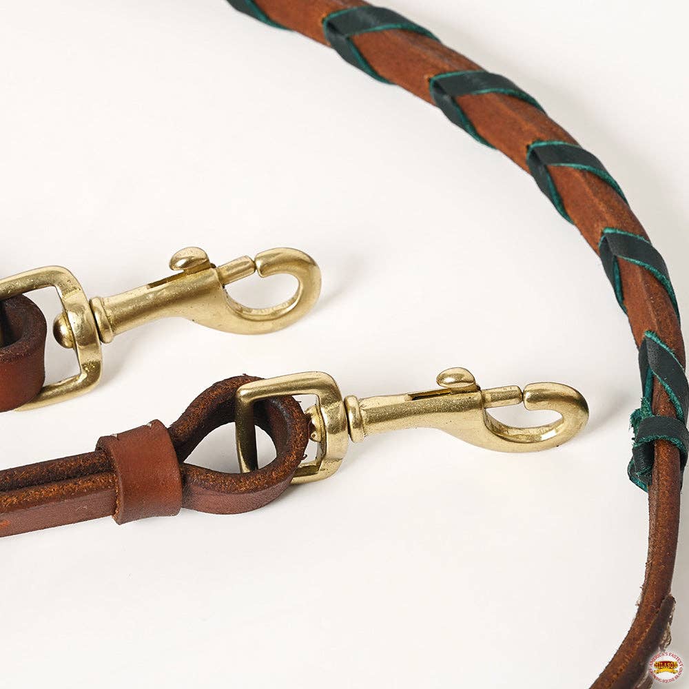 8 Feet Western Horse Leather Laced Barrel Roper Reins