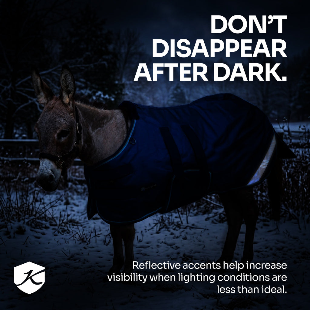 New 1200D Mini Donkey 180G Medium Weight Winter Turnout Blanket - Waterproof & Breathable