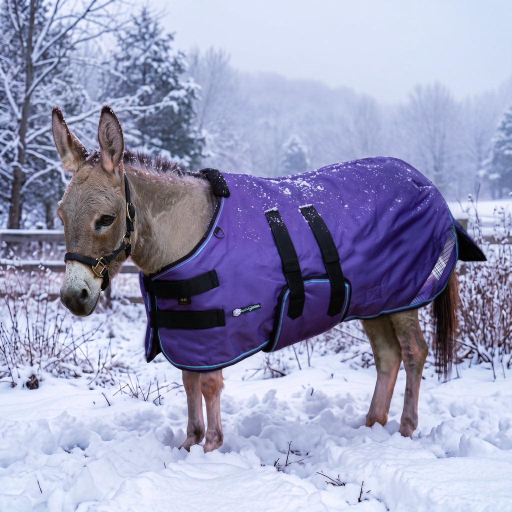New 1200D Mini Donkey 300G Heavy Weight Winter Turnout Blanket - Waterproof & Breathable