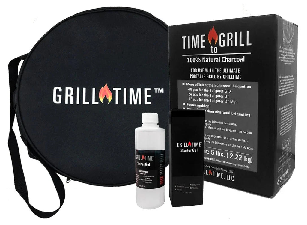 Grill Time Tailgater GTX Portable Charcoal Grill with Glass Hood Perfect for Camping Accessories