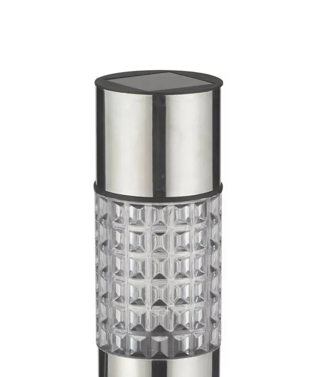 High End Modern Stainless Steel Solar Powered LED Bollard Pathway  Light -15 Pack