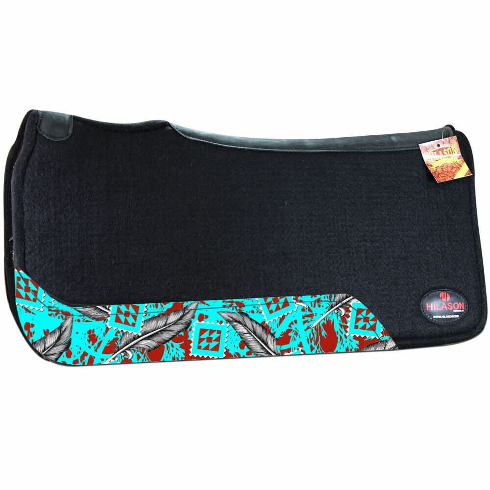 HILASON 31 In X 30 In Western Horse 100% Wool Felt Saddle Pad