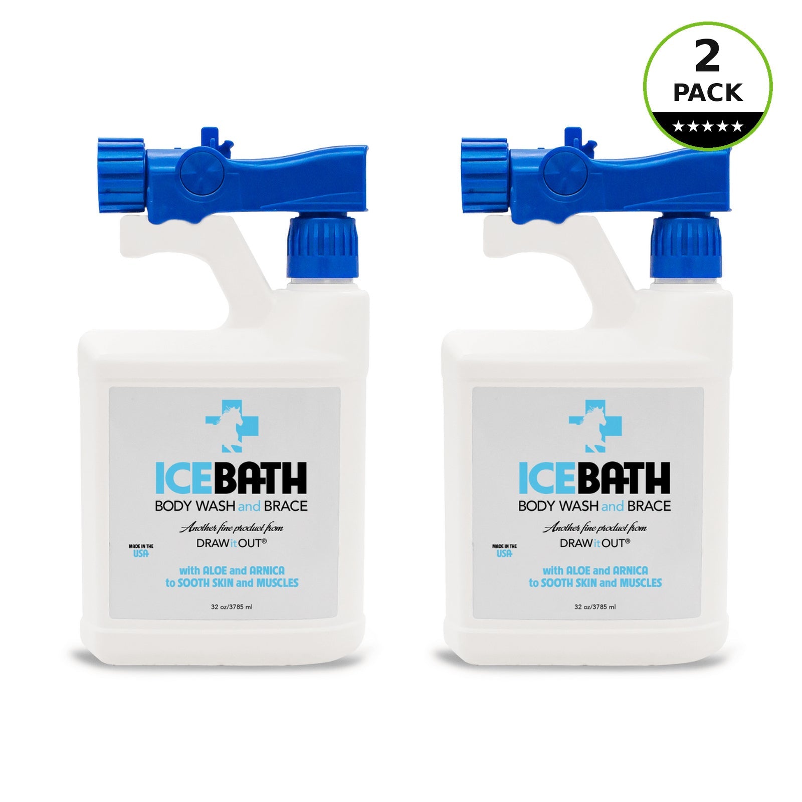 IceBath™ 32oz Cooling Body Wash and Brace | Draw It Out®
