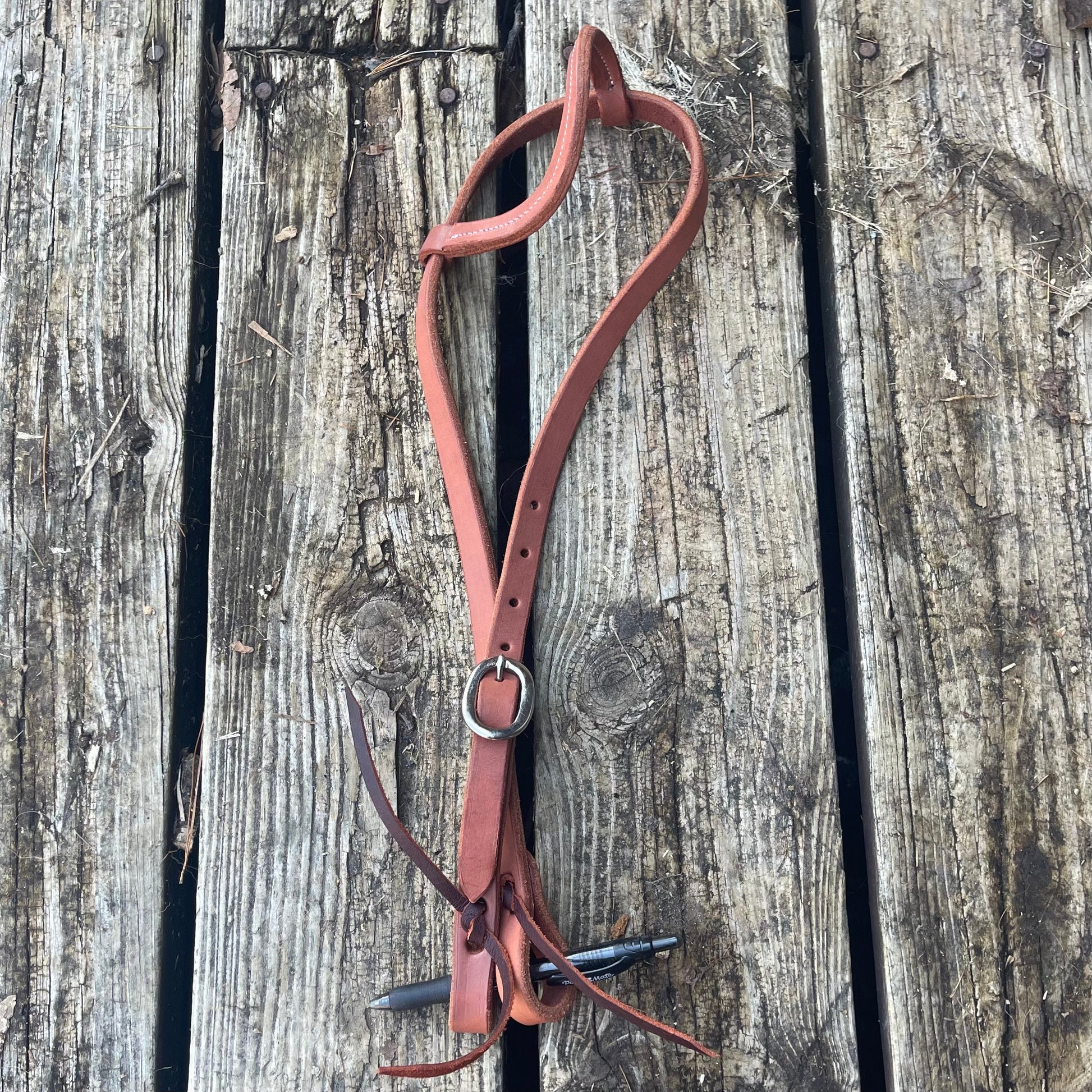 Tan Leather Western Headstall | One Ear Horse Tack