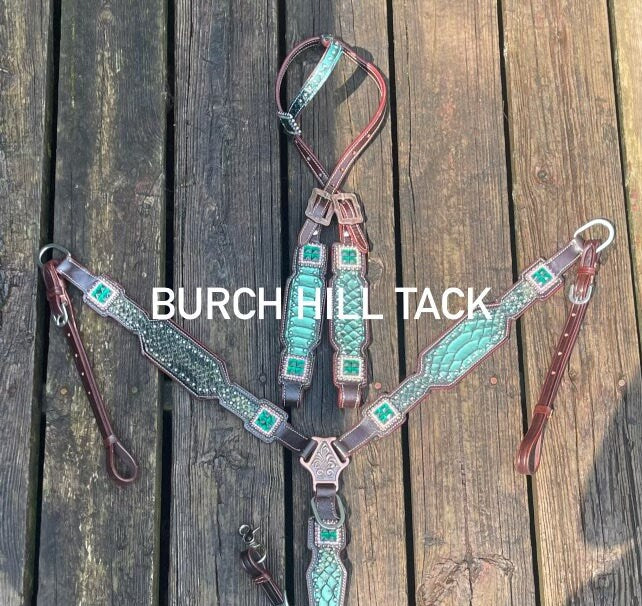 Western Horse Tack Set | Made to Order | Green