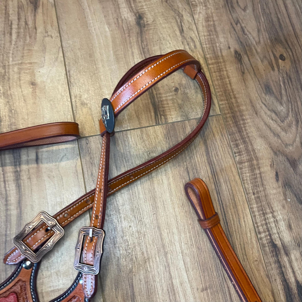 Playing Card Western Horse Tack Set  Leather Bridle & Breast Collar (Made to Order) (BHT009)