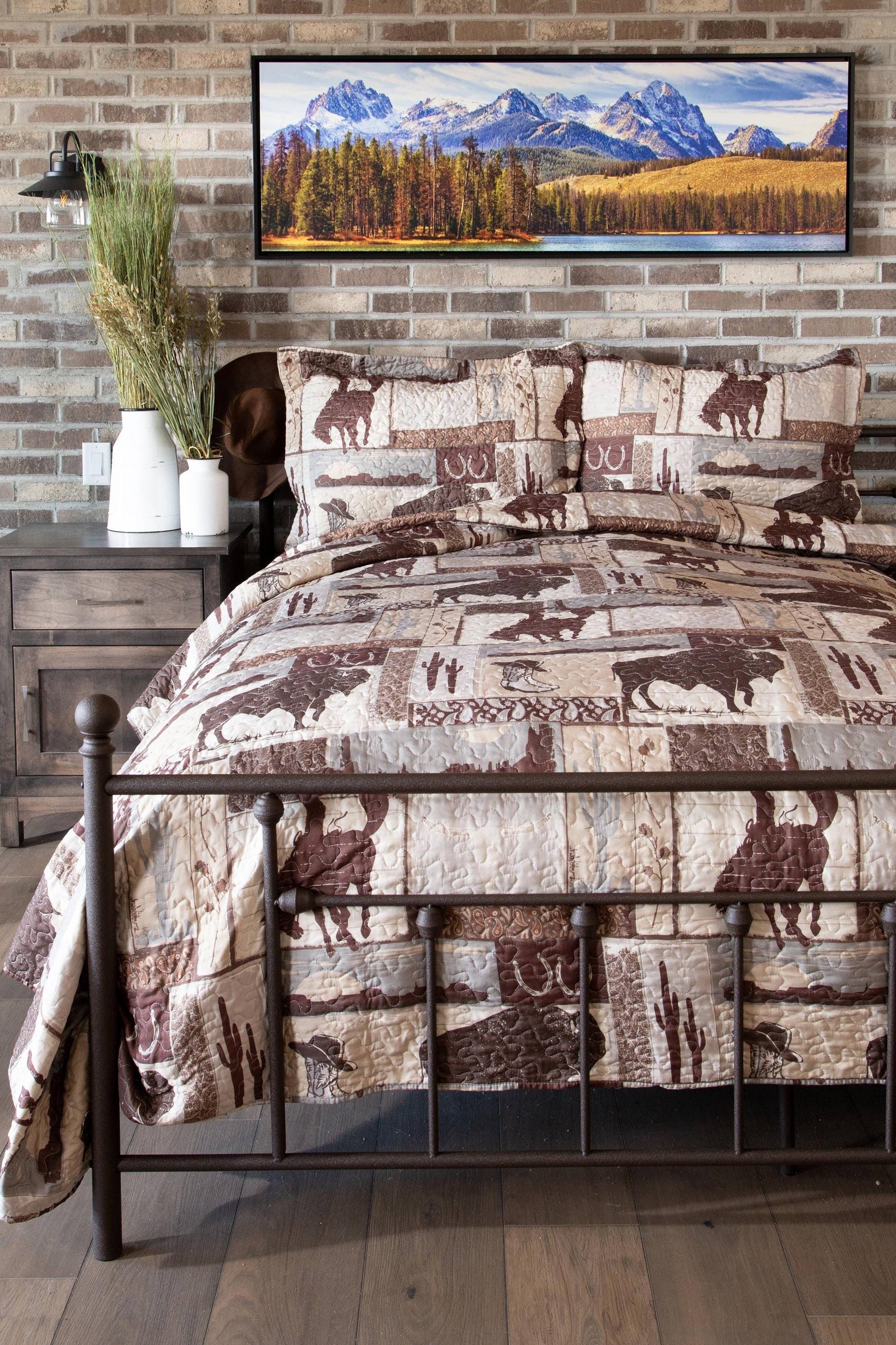 Vintage Cowboy Southwestern Quilt bedding set