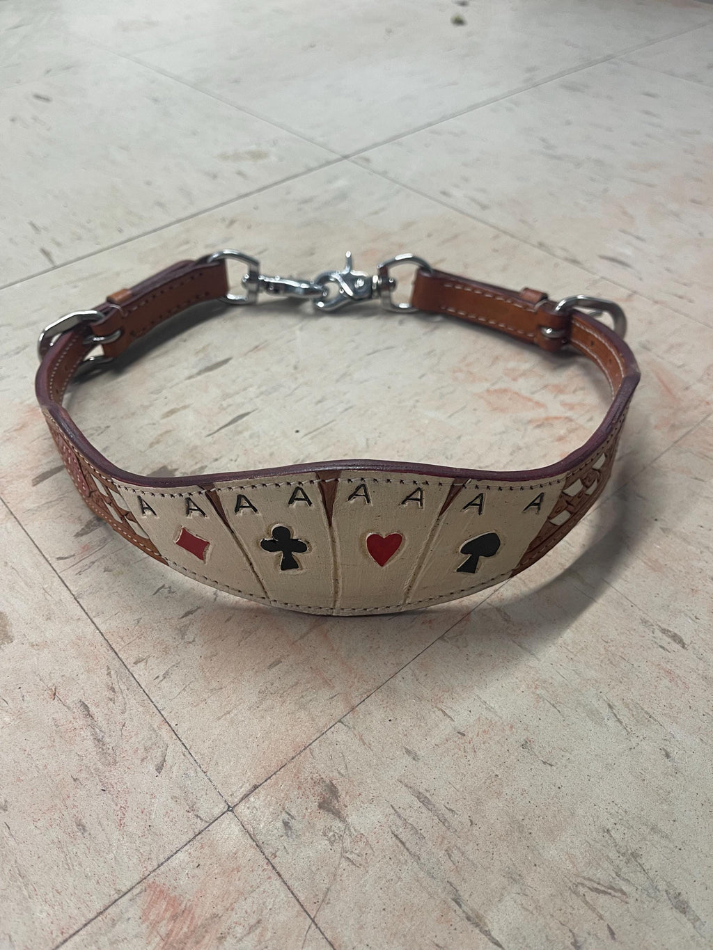 Playing card light brown wither strap