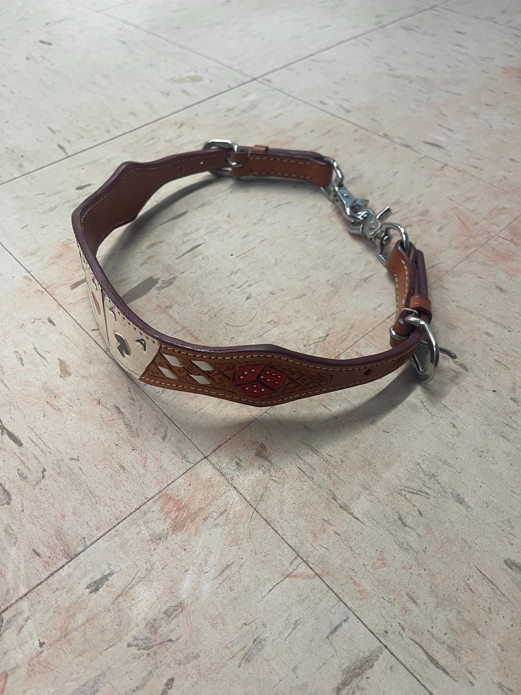 Playing card light brown wither strap