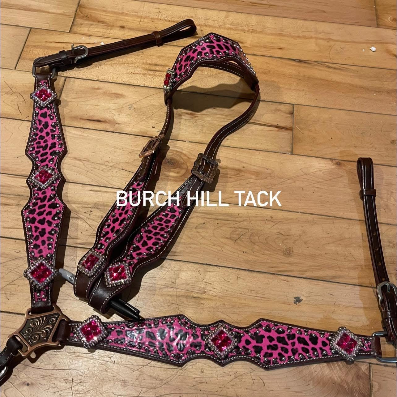 Made to order Pink cheetah western Tack set