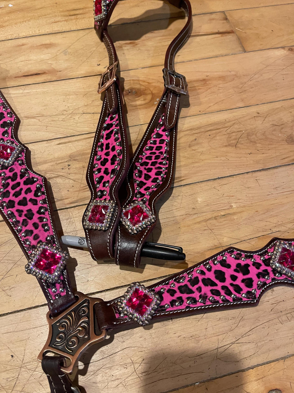Made to order Pink cheetah western Tack set