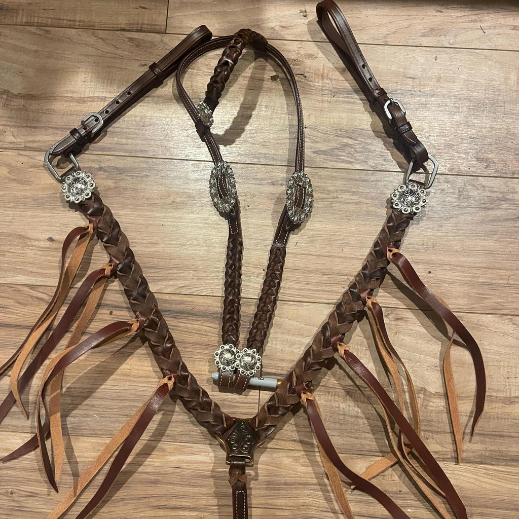 Made to Order brown braided western tack set (BHT022)