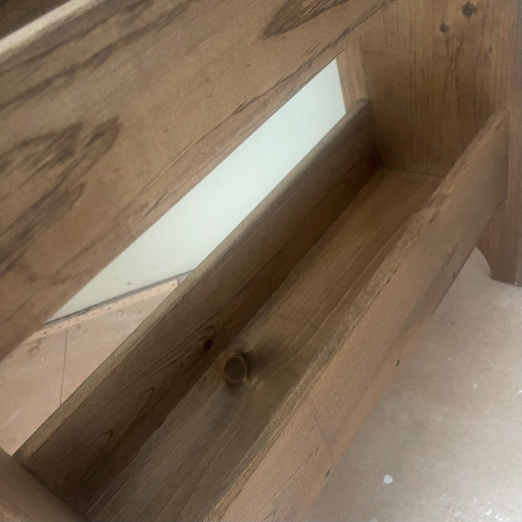 Handcrafted Solid Wood Saddle Stand | Old English Stain Tack Room Storage