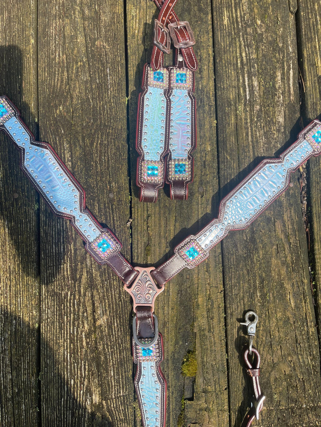 Western Horse Tack Set | Made to Order | Baby Blue
