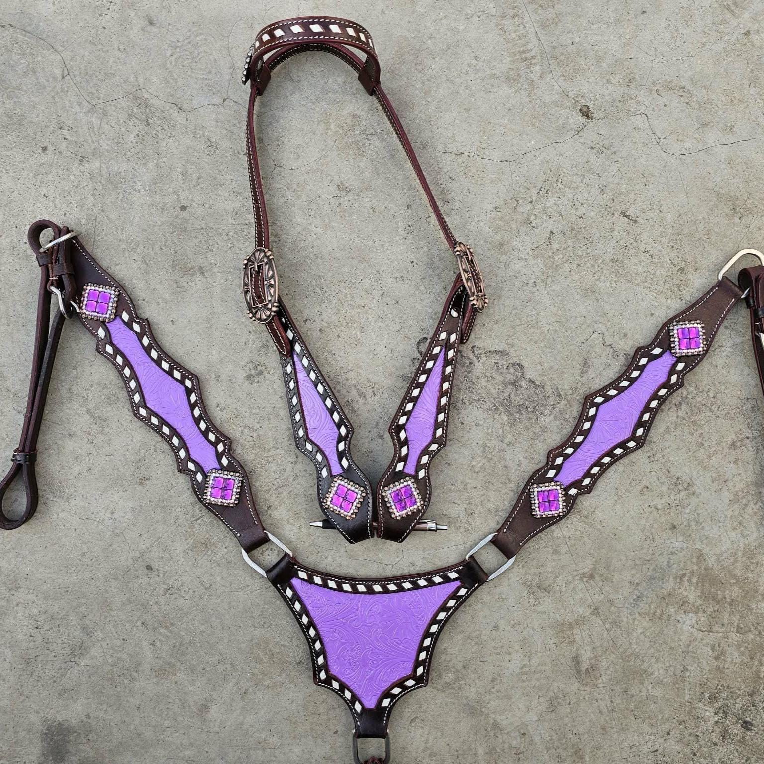 Western Horse Tack Set | Made to Order | Purple