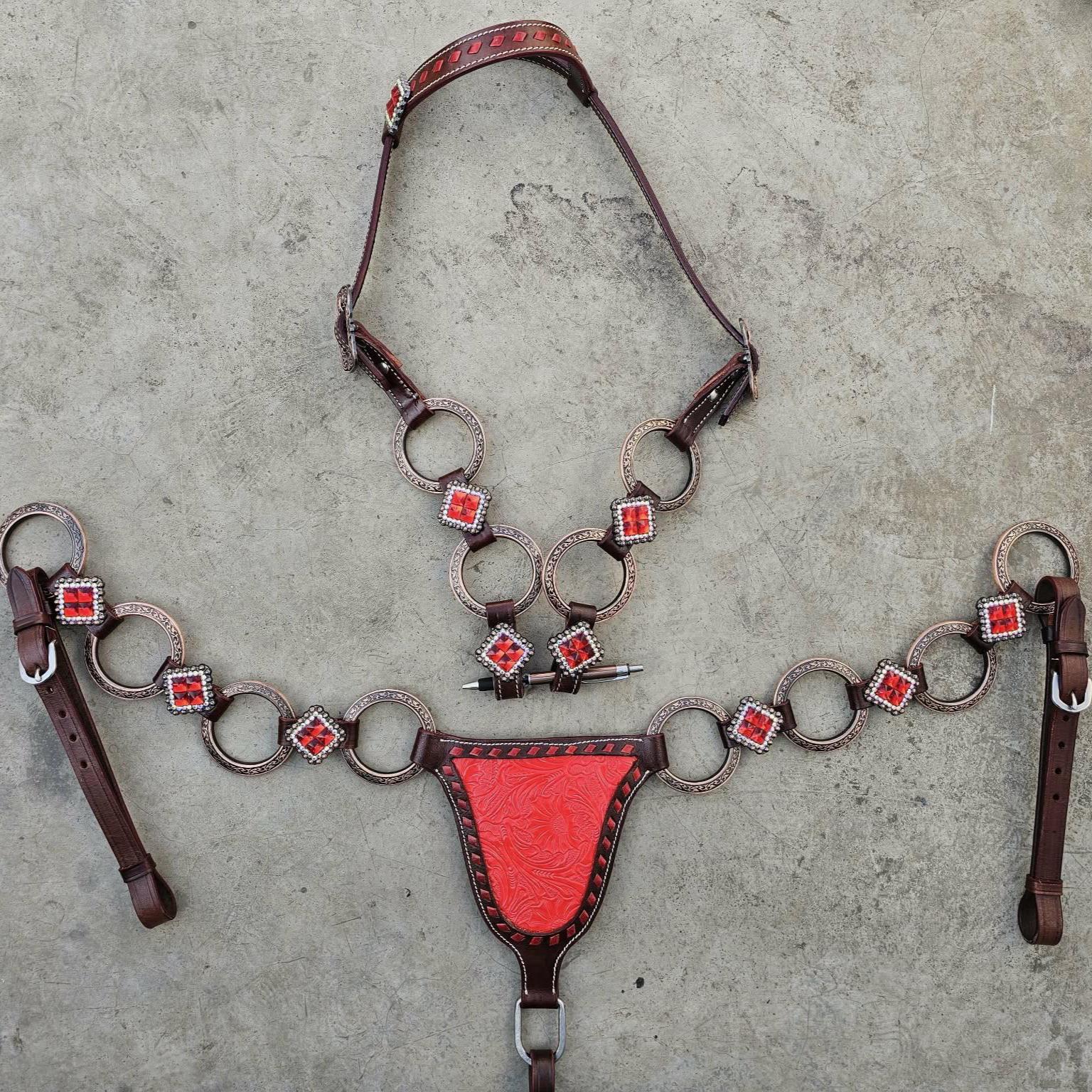 Western Horse Tack Set | Made to Order | Red Ring Set