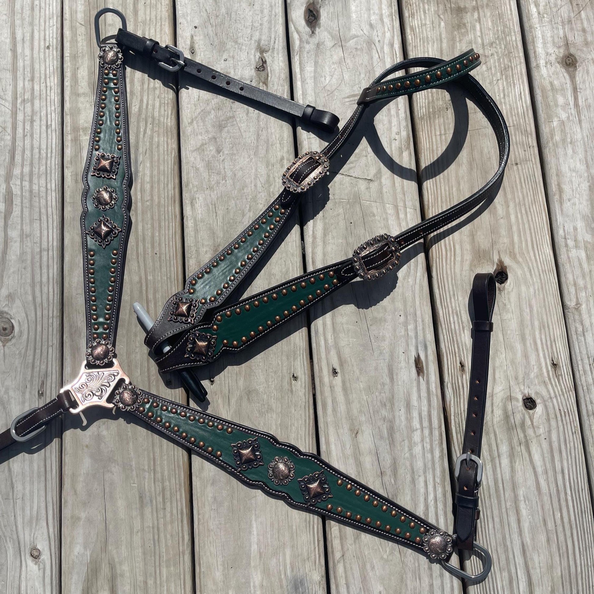 Western Horse Tack Set | Ready to ship| Hunter Green